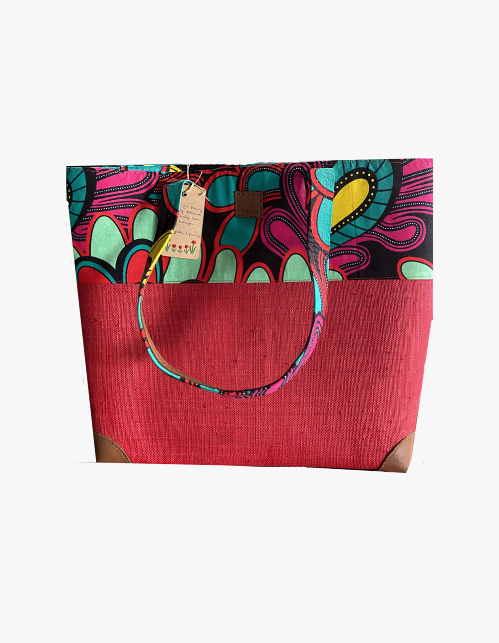 Medium raffia rectangular bag - Image 2